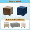 Unique Bargains Stretchy Soft Comfortable Rectangular Foot Stool Cover - 4 of 4