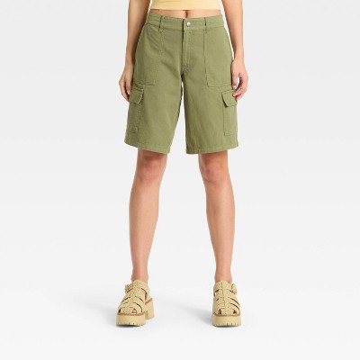 Women's Mid-Rise Twill Skater Jort - Wild Fable™