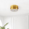 Jimena 3 Light 13" Flush Mount - FLU4113 - Brass - Safavieh - 3 of 4