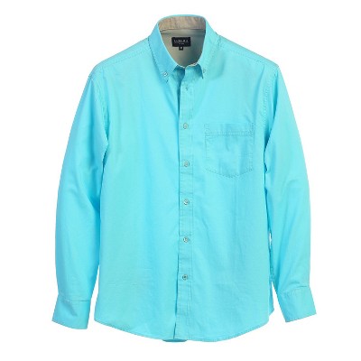 Gioberti Men's 100% Cotton Twill Oxford Shirt with Contrast