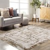 Machine Washable Abstract Striped Area Rug Soft Modern Indoor Rugs For Bedroom Low Pile Non Slip Foldable Floor Mats For Living Room - 4 of 4