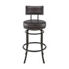 PAGED Swivel Bar Stools Faux Leather Counter Stools with Footrest, Island Chairs for Home Pub - 2 of 4