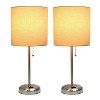 Creekwood Home Contemporary Bedside Table Lamp with Power Outlet - 2 of 4