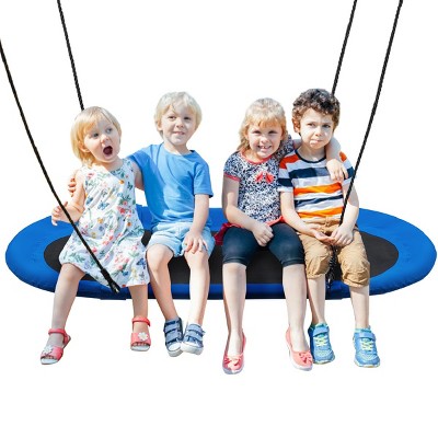 Safstar 60" Saucer Tree Swing Surf Outdoor Adjustable Kids Giant Oval Platform Swing Set