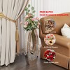 ORRD 24.01" U-Shaped Floor Vase, Shattered Diamond Mirror Surface, Silver Tall Glass Vase for Living Room Corner Hallway - 4 of 4