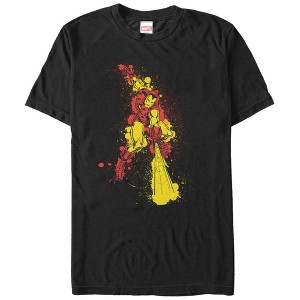 Men's Marvel Iron Man Paint Splatter Print T-Shirt - 1 of 4