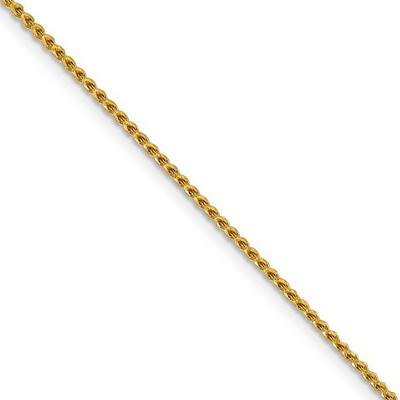 Black Bow Jewelry 1.4mm 14k Yellow Gold Diamond Cut Open Franco Chain Necklace