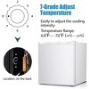 1.1 Cu.Ft Upright Freezer Compact, Reversible Door, Adjustable Temperature, Stainless Steel, White - 4 of 4