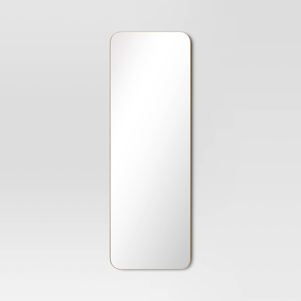 Photos - Wall Mirror 20" x 60" Infinity Full Length Mirror Brass - Threshold™