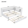 PAGED Twin Size Daybed Modern Wooden Bed Frame with Trundle, Storage Space and Sockets for Bedroom, Living Room - 4 of 4