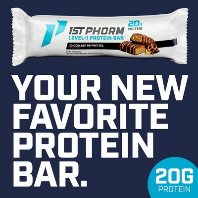 1st Phorm Chocolate PB Pretzel Protein Bars - 20g Protein - 8.6oz/4ct