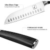 imarku Santoku Knife 7 inch Kitchen Knife Ultra Sharp Asian Knife, German HC Stainless Steel 7Cr17Mov, Ergonomic Pakkawood Handle, Black - 3 of 4