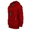 Gioberti Men's Full Zip Up Hoodie with Metal Zipper Pockets - 3 of 4
