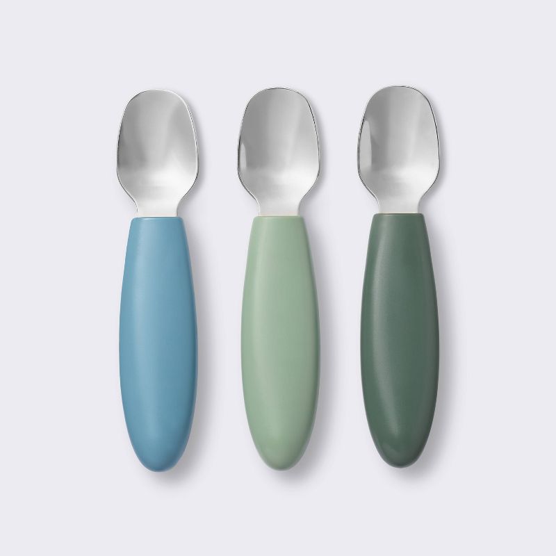 Stainless Steel Spoons - 3pk - Blue/Green - Cloud Island&#8482;, 1 of 6