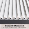 PURPLE LEAF Louvered Pergola Outdoor Aluminum Pergola with White Adjustable Rainproof Roof Grey Frame Hardtop Gazebo for Patio Deck Garden - 4 of 4