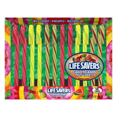 Lifesavers Holiday Candy Canes - 5.3oz/12ct