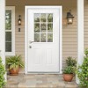 PexFix 36"x80" 6-Lite 2-Panel Fiberglass Composite Door White Right Hand Inswing Entrance Door Exterior Front Entry Doors With 4-9/16 Frame - 2 of 4