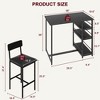 Bar Stools Set of 4, 37 Inch Barstools With Metal Legs PU Seats Chairs - 2 of 4