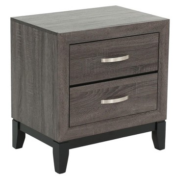 NicBex 2 Drawers Dresser for Bedroom,Chest of Drawers with Black Metal Handle Design,Modern Freestanding Dresser,Storage Dressers for Bedroom