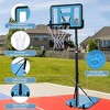 Use for Outdoor Height Adjustable 4.8 to 7.7ft Basketball Hoop 44 Inch Backboard Portable Basketball Goal System with Stable Base and Wheels - 3 of 4