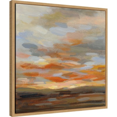 High Desert Sky II Framed Canvas Art in Maple Frame