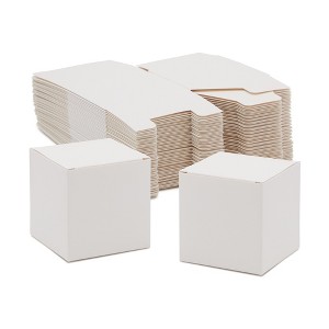 Juvale 100 White Gift Box Wrapping Paper Container w/ Lid for Party Wedding Favor 3x3x3 - 1 of 4