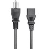 Monoprice Power Cord - 4 Feet - Black | NEMA 5-15P to IEC 60320 C13, 18AWG, 10A/1250W, 3-Prong - image 2 of 4