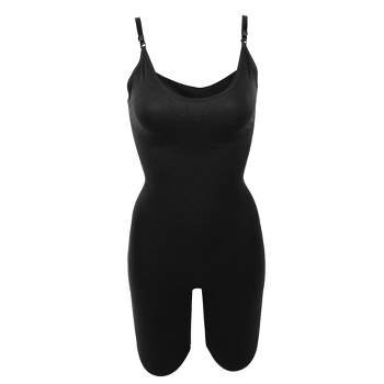 Unique Bargains Women Shapewear Tummy Control Full Bust Bodysuit Butt  Lifter Thigh Slimmer With Zipper Black Size S : Target