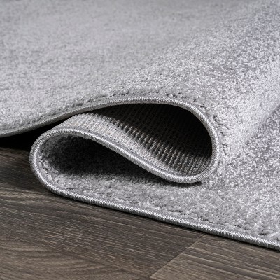 Light Gray Synthetic Reversible Low-Pile Area Rug