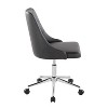 TiramisuBest Contemporary Swivel Task Chair with Chrome Casters, Black PU Leather, Adjustable Height - 2 of 4