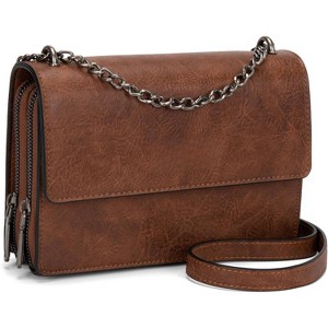 Flap Crossbody Purse for Women Shoulder Bag Vintage Wallets with Chain Strap - 1 of 4