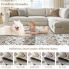 Vintage Boho Geometric Area Rug with Non-Slip Backing, Soft Foldable Low Pile Non-Slip Indoor Floor Carpet - 4 of 4