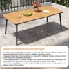 Crestlive Products 7pc Outdoor Dining set for 6 People Patio Rectangle Table Aluminum Frame with Wood-Like Tabletop and Umbrella Hole - 2 of 4