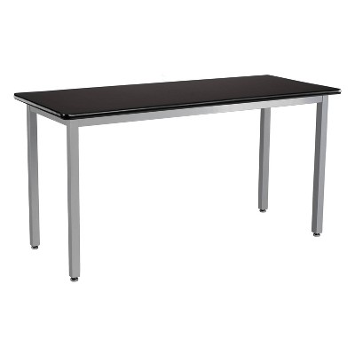 Heavy Duty Table Gray Frame/Black Top - National Public Seating