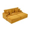 82" Convertible Sectional Sofa with Double Footstools & Storage, 4 Toss Pillows - 3 of 4