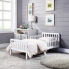 Infurnic Beds, Toddler Single Bed with Safety Guardrails and Headboard, Low To Floor Design for Toddler Children, White, 70"*36"*27" - 2 of 4