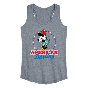 Women's - Disney - American Darling Minnie Graphic Racerback Tank - 1 of 4