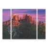 Mike Jones Photo 'Sedona Cathedral Rock Dusk' Multi Panel Art Set Large 3 Piece - 2 of 2