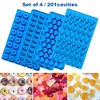 Aoibox 4Pcs Silicone Gummy Candy Molds with 2 Droppers, Non-Stick for Bear, Dinosaur, Donut, Heart Shapes - 4 of 4
