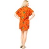 HAPPY BAY Women's Summer Loose Beachwear Mini Bathing Suit Wraps Plus Size Boho Swimsuit Cover ups Tops X-Large-XX-Large Orange Tie Dye Design - 2 of 3