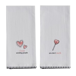 Split P I Love Avoiding People Dishtowel Bundle of 2 - 1 of 3