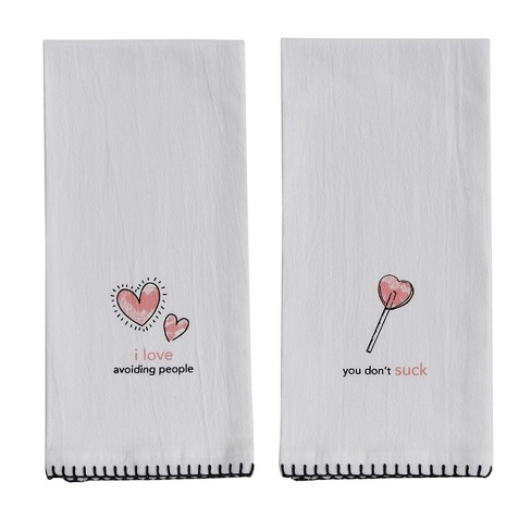 Split P I Love Avoiding People Dishtowel Bundle of 2 - image 1 of 3