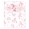 Luvable Friends Baby Girl Plush Blanket and Security Blanket, Rainbow Unicorn, One Size - 3 of 3
