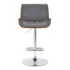 Eloise Contemporary Swivel Barstool Gray/Chrome - Armen Living - 2 of 4