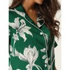 cheibear Women's Summer Short Sleeves Button Down Shirt with Shorts Pajamas Sets - 4 of 4