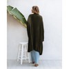 Women's Cozy Longline Open Front Cardigan with Dolman Sleeves -Cupshe - 2 of 4