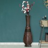 Uniquewise Antique Trumpet Style Brown Bamboo Floor Vase - 36-inch-Tall Decorative Vase for Entryway or Living Room - Vintage-Inspired Home Decor - 2 of 4