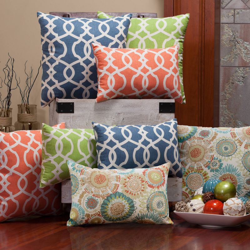 24.5&#34;x24.5&#34; Oversized Emory Square Throw Pillow Green - Pillow Perfect, 3 of 4