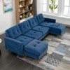 110" L-Shape Sectional Sofa Convertible Couch with Ottoman Versatile Configuration for Living Room, Apartment, Office-- Frevyn - 3 of 4
