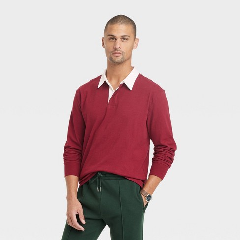 Men's Long Sleeve Rugby Polo Shirt - Goodfellow & Co™ - image 1 of 3
